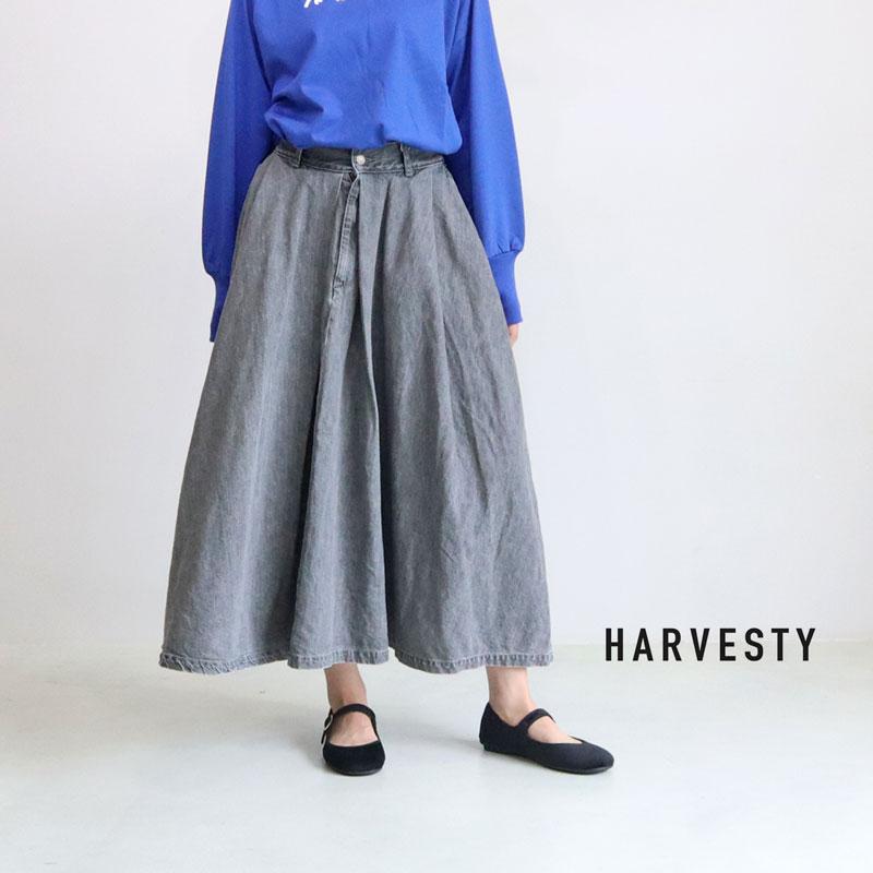 HARVESTY ハーベスティ 10ozブラックデニムカルメンスカート