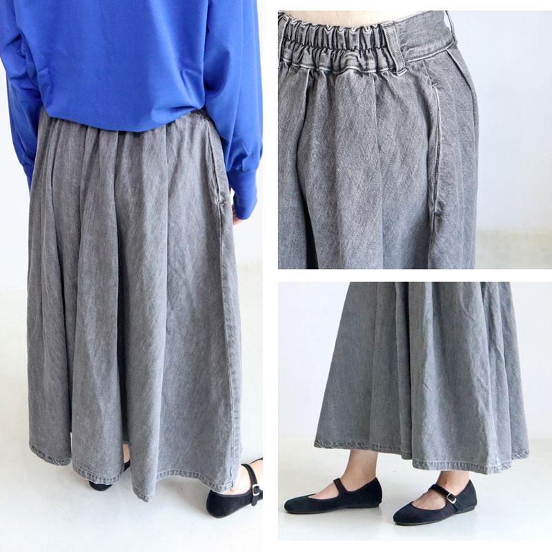 美品 現行品 HARVESTY ハーベスティ ブラックデニム カルメンスカート HARVESTY ハーベスティ 10ozブラックデニムカルメンスカート