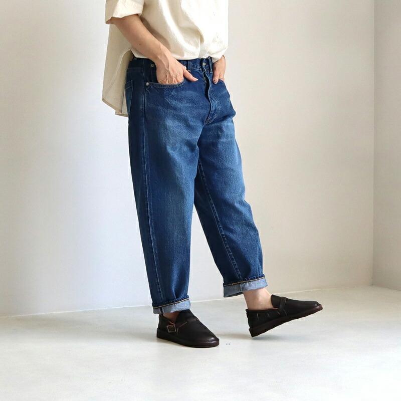 アンティークデニム　さゆり染め CORPUS TOKYO ジーンズ 絞り染めレトロフレアデニム メンズ