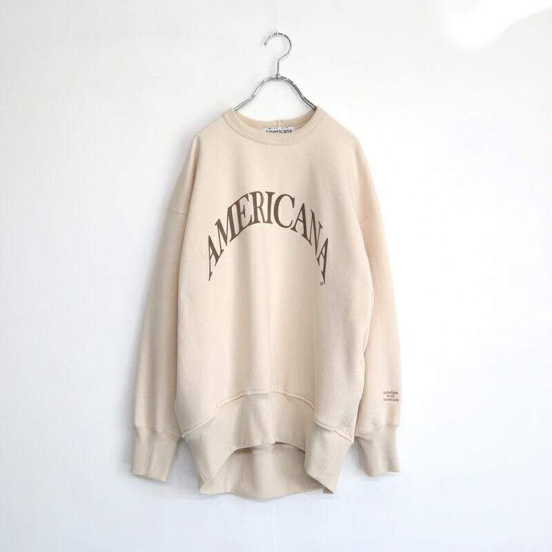 AMERICANA Americana アメリカーナ カレッジロゴワイドプルオーバー  
