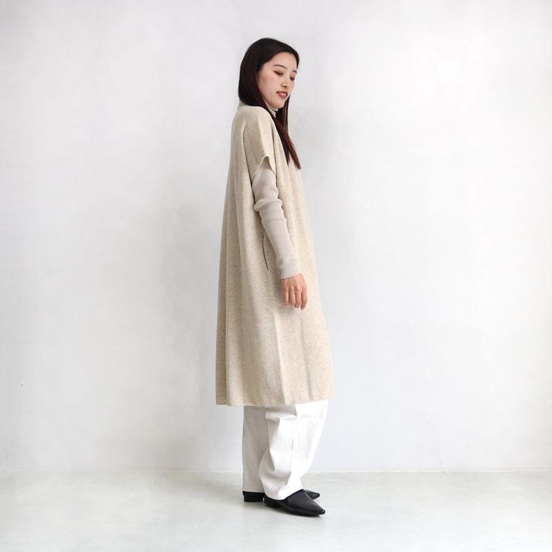 evam eva エヴァムエヴァ ウール畦ロングベスト E233K164 レディース  