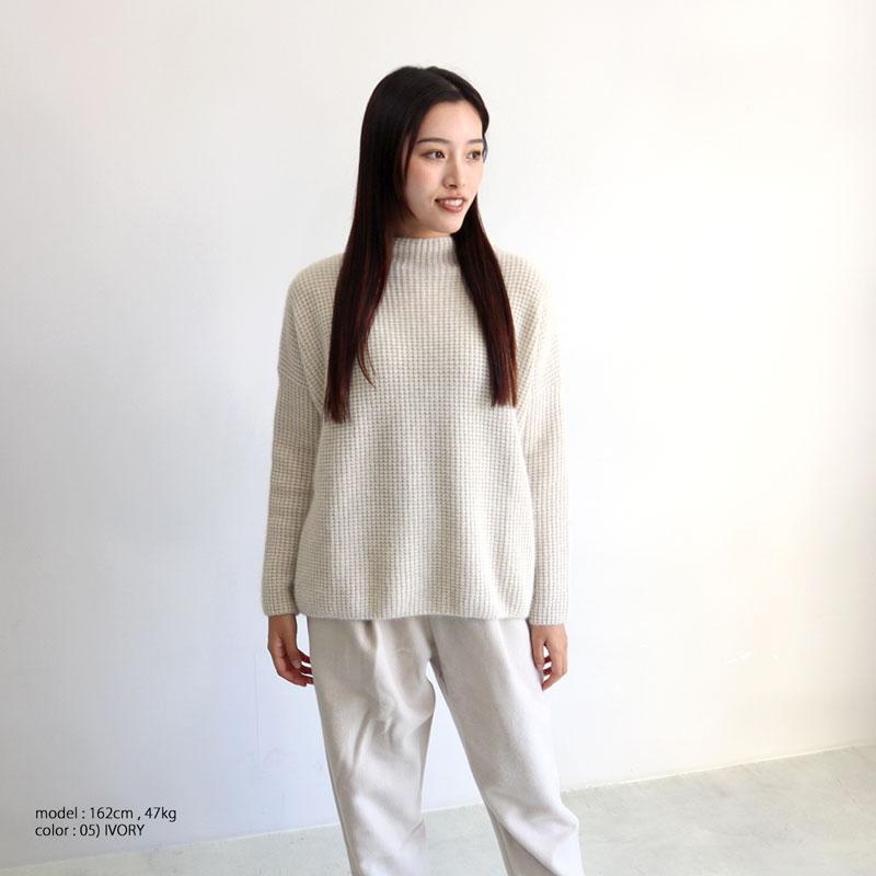 evam eva ウールフォックス　プルオーバー　アイボリー evameva (エヴァムエヴァ) wool fox pullover / ウール