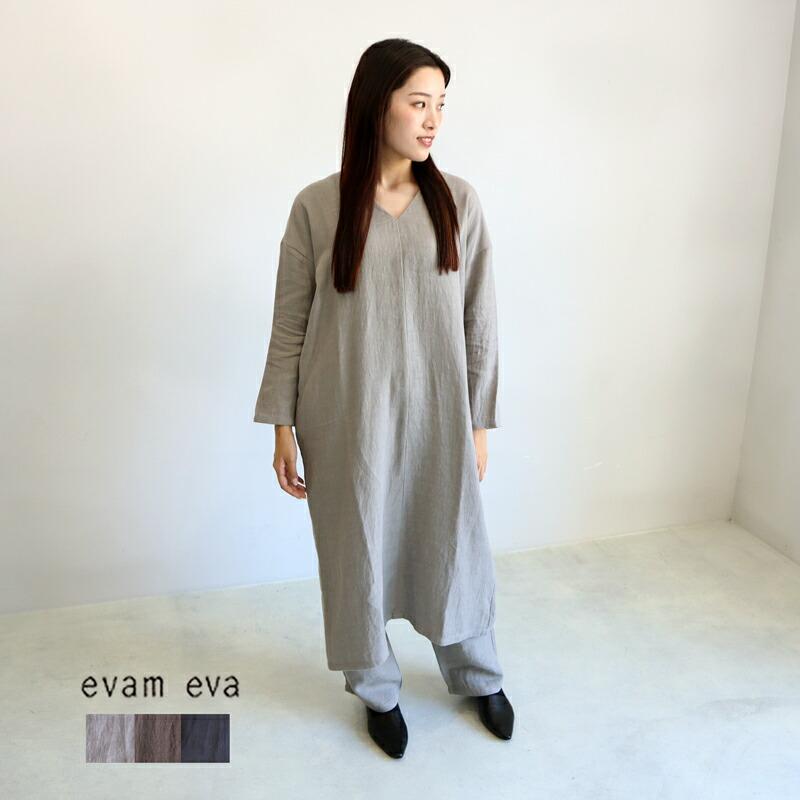 evam eva エヴァムエヴァ リネンワンピース E233T065 レディース