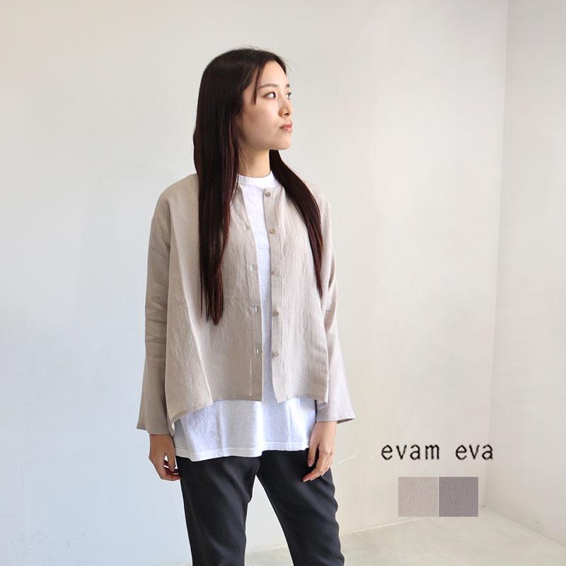 evam eva エヴァムエヴァ バンブーリネンシャツ E241T095