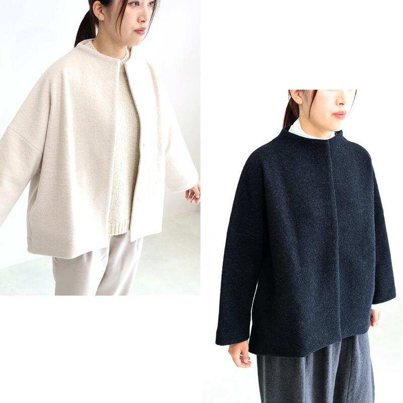 evam eva エヴァムエヴァ プレスウールショートコート press evam eva エヴァムエヴァ プレスウールショートコート press