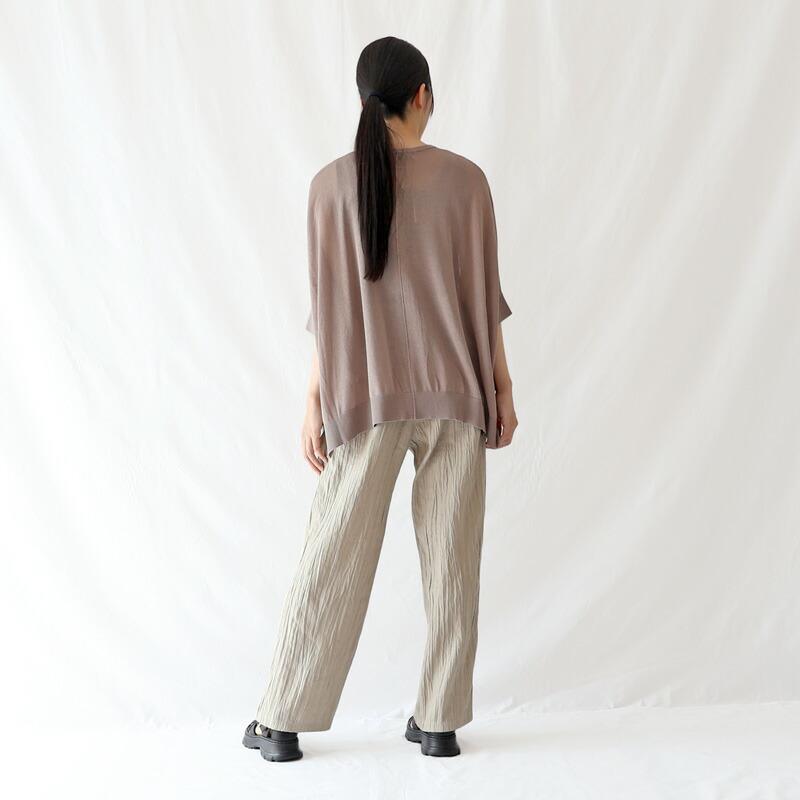 evam eva(エヴァムエヴァ) ヘンプ(麻)のパンツ evameva (エヴァムエヴァ) Cotton hemp tuck pants