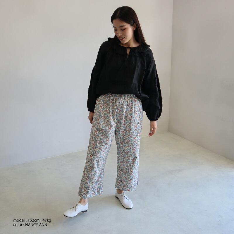 Gauze# ガーゼ リバティアトリエショートパンツ ワイドパンツ  