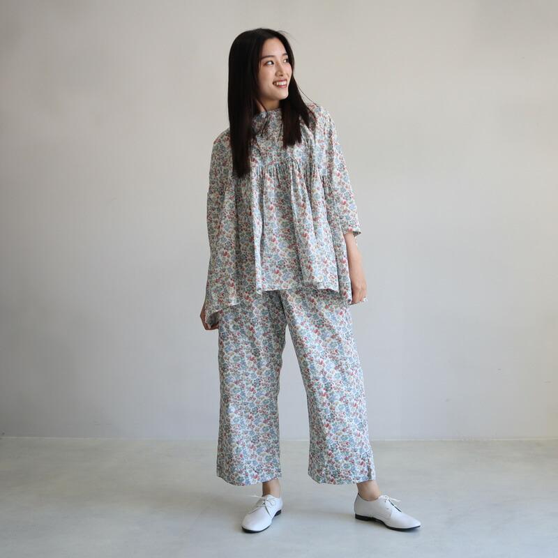 Gauze# ガーゼ リバティアトリエショートパンツ ワイドパンツ  