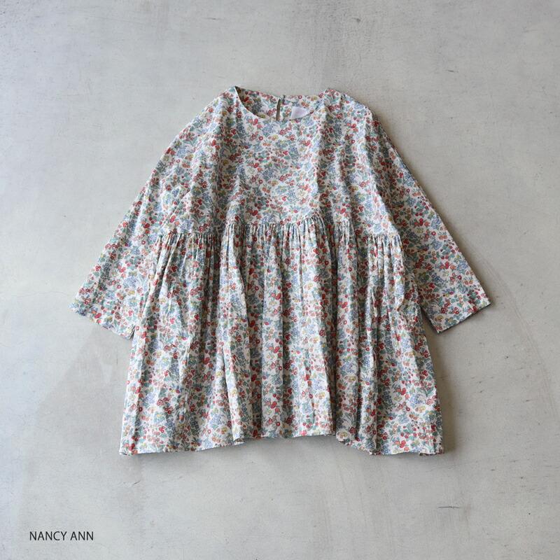 Gauze# ガーゼ リバティスウィッチングブラウス プルオーバー シャツ 