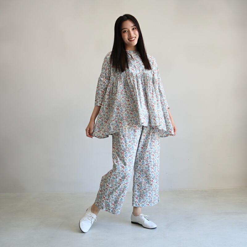 Gauze# ガーゼ リバティスウィッチングブラウス プルオーバー シャツ 