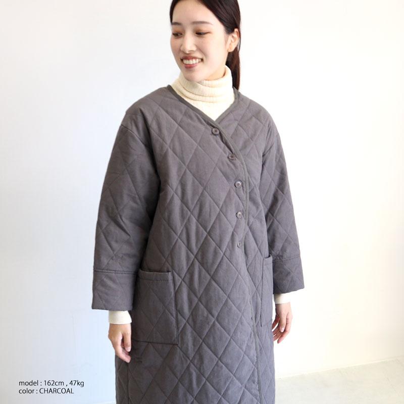 Gauze# キルティングコート レディース ロング ガーゼ アイノ