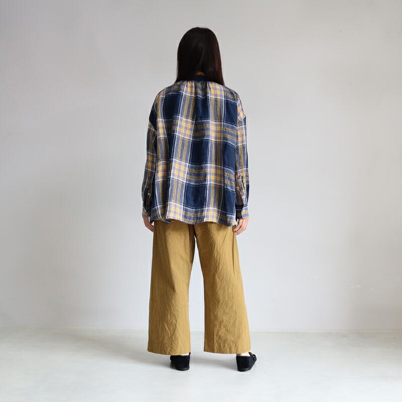Gauze# ガーゼ ドライコットンアトリエパンツ ワイドパンツ リラックス 