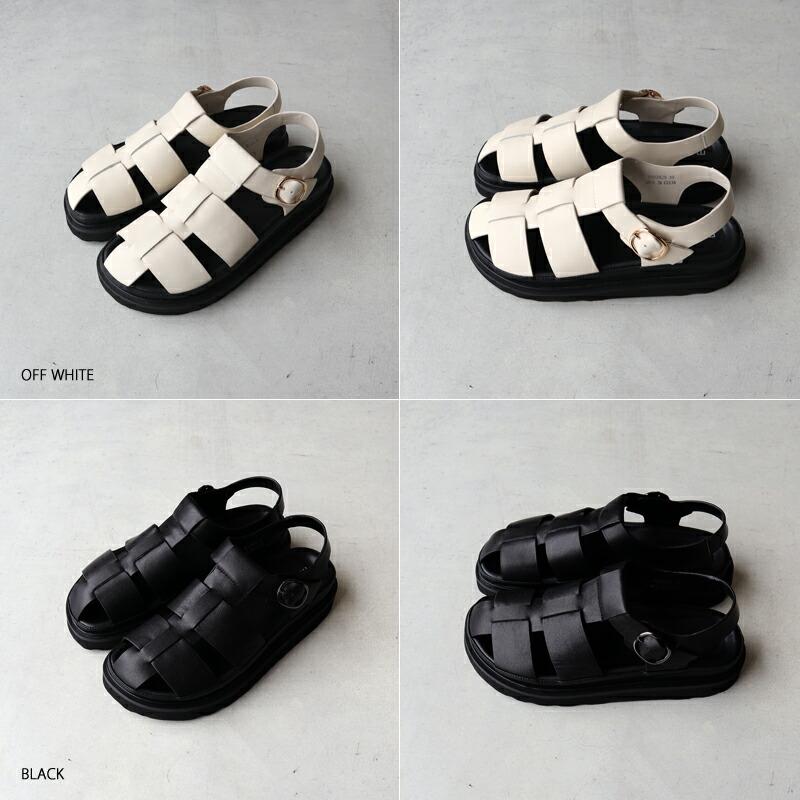 MOHI mohi モヒ 本革 プラットフォーム グルカサンダル メッシュ