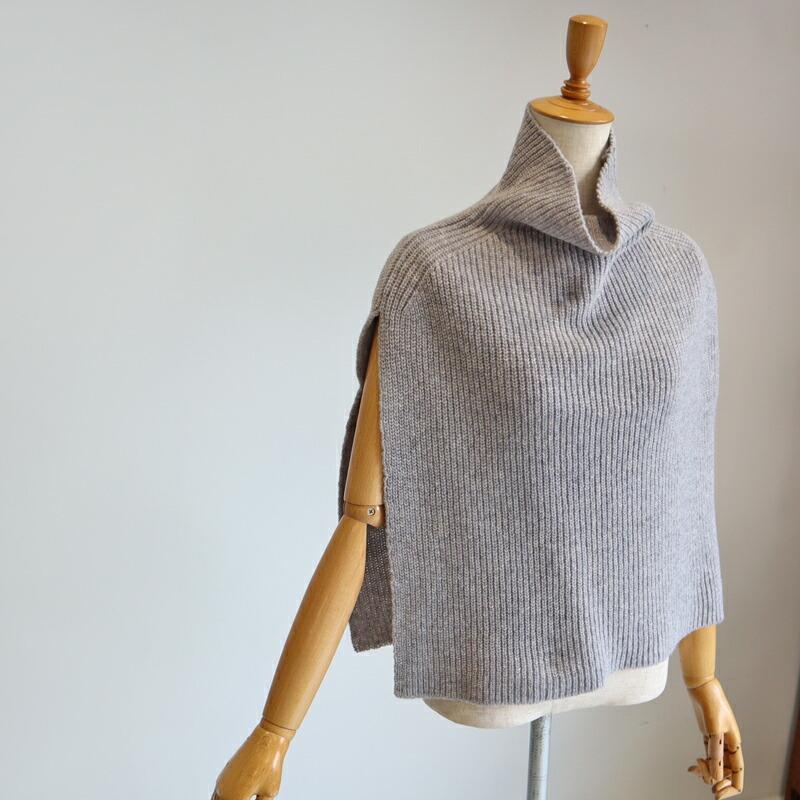 ポンチョ ベスト ツイードミル TWEEDMILL スリット入り2wayニットポンチョ H2-PONCHO レディース 秋冬 タートルポンチョ レイヤード ケープ ウール｜galette-store｜13