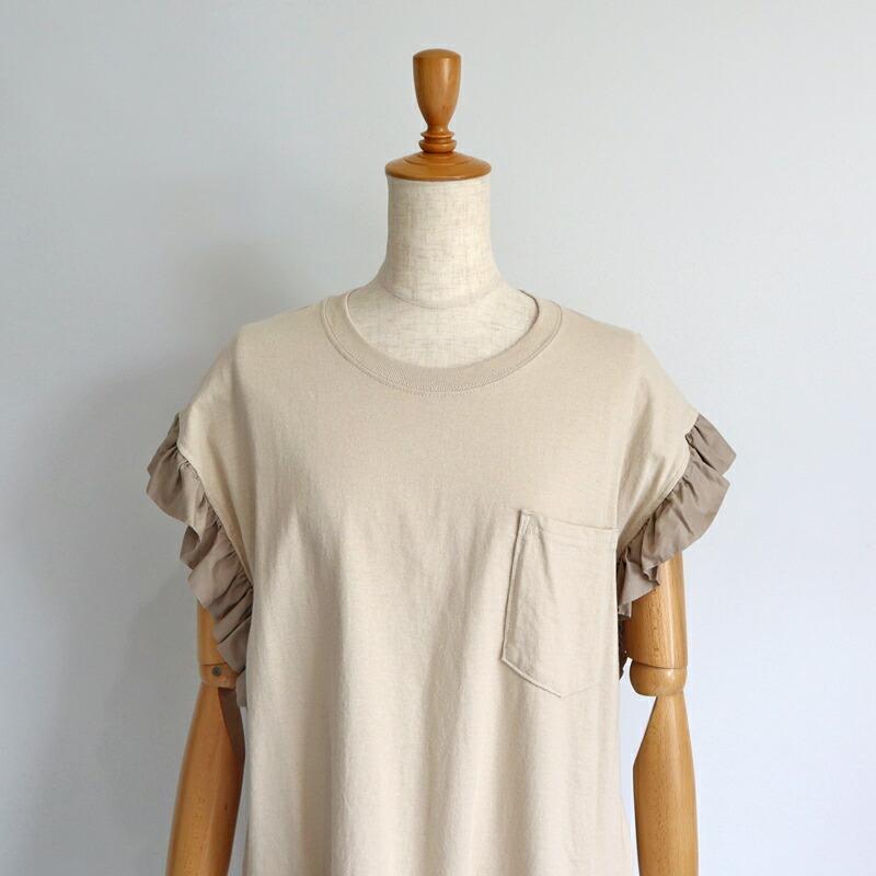 ダリア Dahl Ia リメイク袖フリル切替t Hd 99 春夏 レディース フレンチスリーブ Tシャツ 無地 ゆったり オーバーサイズ フリル袖 Tシャツ Hd 99 Galette Store 通販 Yahoo ショッピング