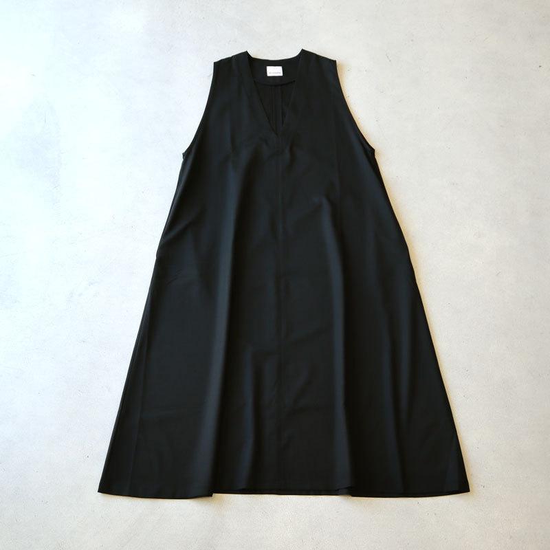 Honnete ギャザーロングドレス ロングワンピース オネット 黒 ブラック