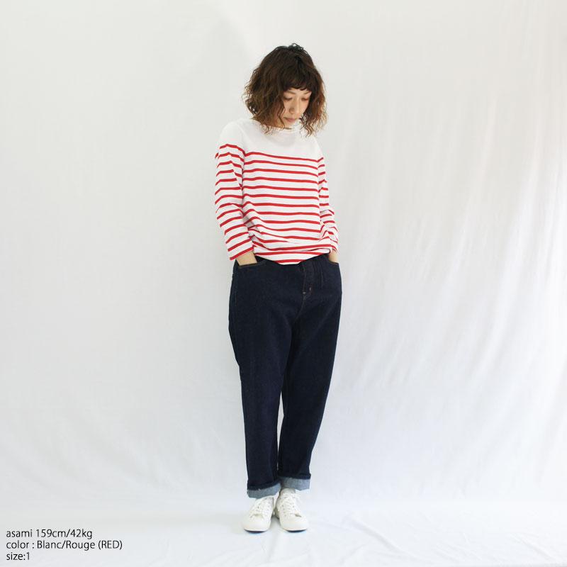 Le Minor ルミノア ルミノール パネルボーダー七分袖Tシャツ Le Minor ルミノア ルミノール パネルボーダー七分袖Tシャツ