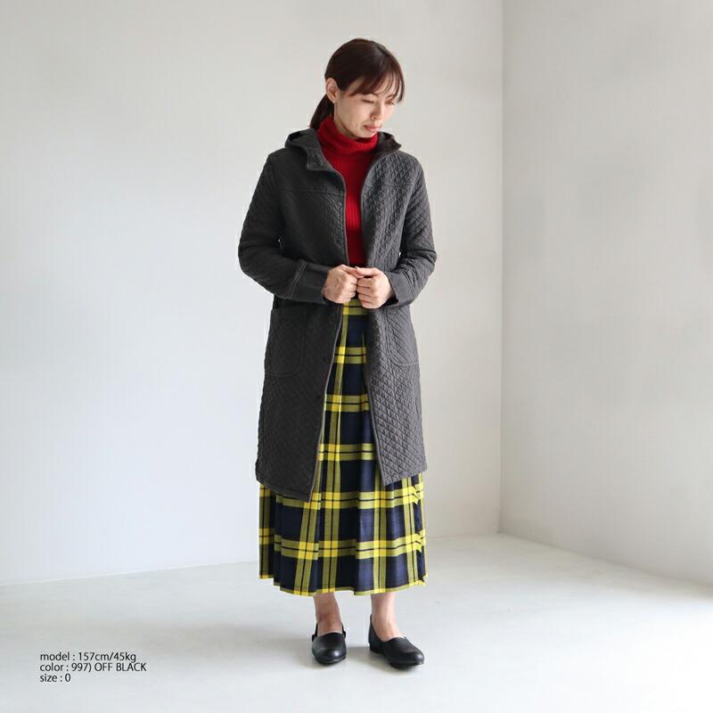 アーメン キルティングコート ロング ARMEN コットンキルティングフード付きコート レディース 綿キルト cotton quilt hooded coat NAM0553｜galette-store｜05