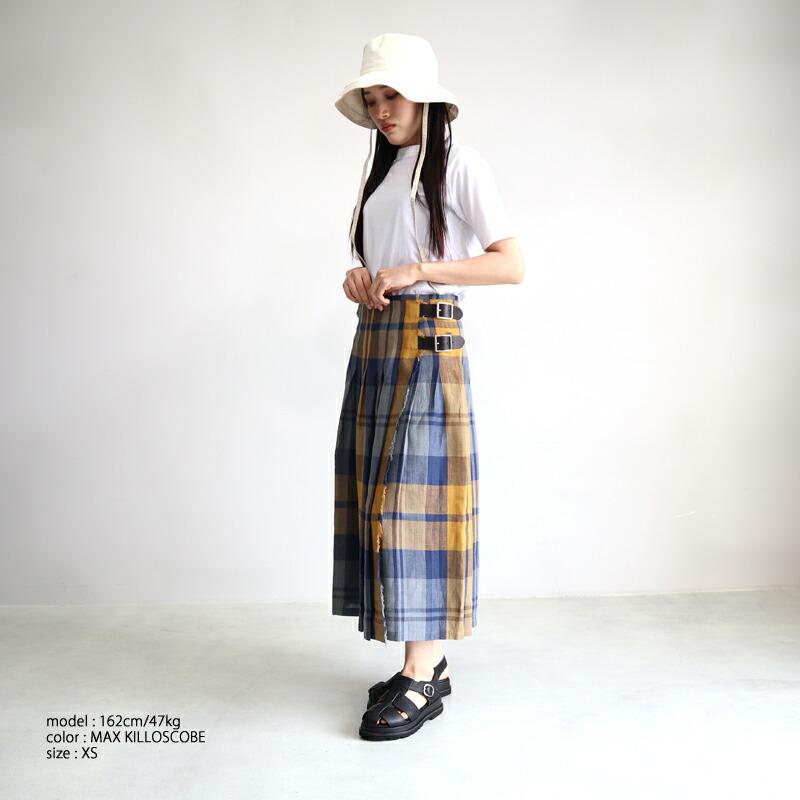 O'NEIL OF DUBLIN 巻き ラップ 切り替え ロングスカート リネン O'NEIL OF DUBLIN 巻き ラップ 切り替え ロングスカート リネン