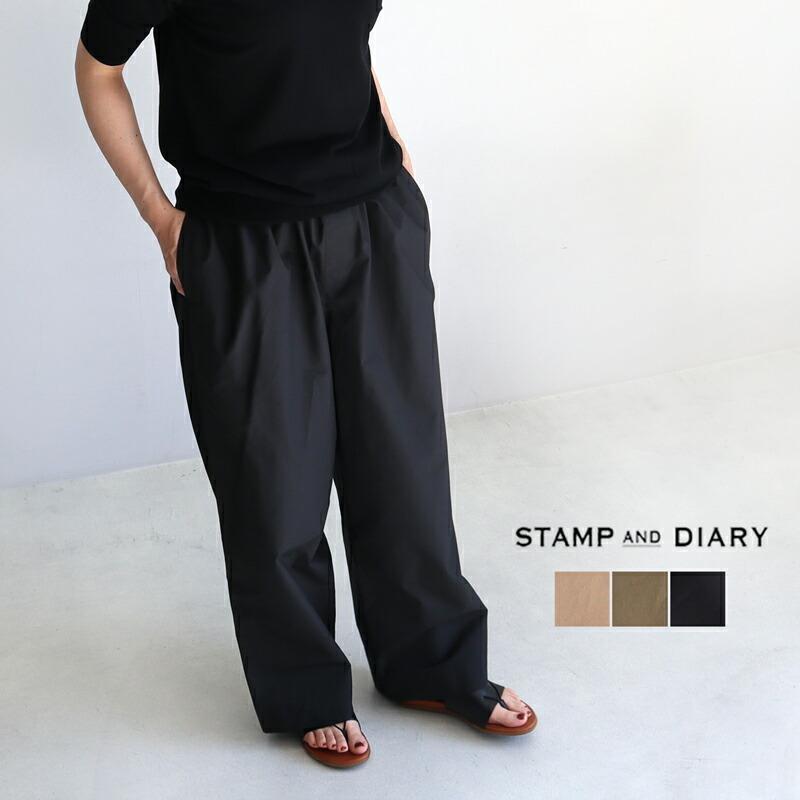 スーピマコットンウェザークロスイージーパンツ ワイドパンツ スタンプアンドダイアリー 春夏 レディース ゆったり ウエストゴム STAMP AND  DIARY SD111SS55 :SD111SS55:galette-store - 通販 - Yahoo!ショッピング