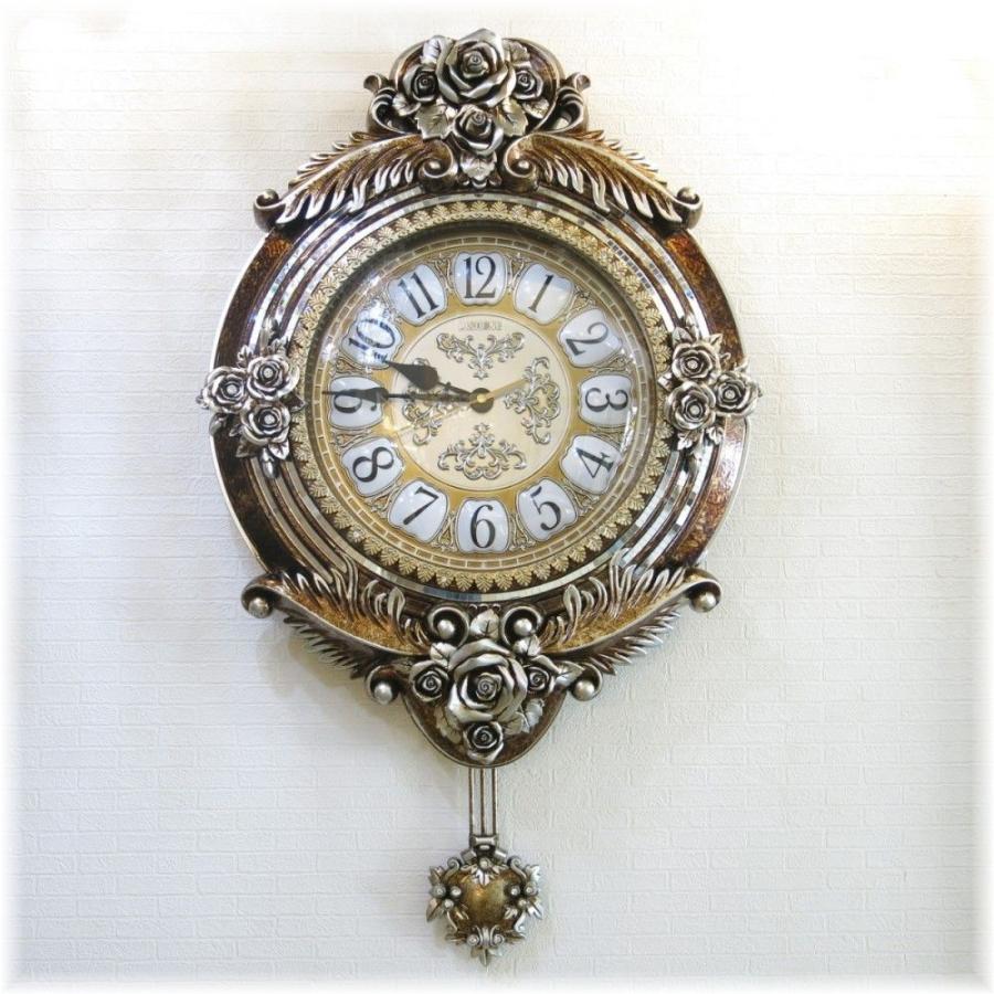 高い素材 新品 可愛い壁掛け時計 壁掛け薔薇モチーフ アンティーク 振子時計 壁掛け アンティーク 家具 インテリア 和風 洋風 超人気の Www Muslimaidusa Org