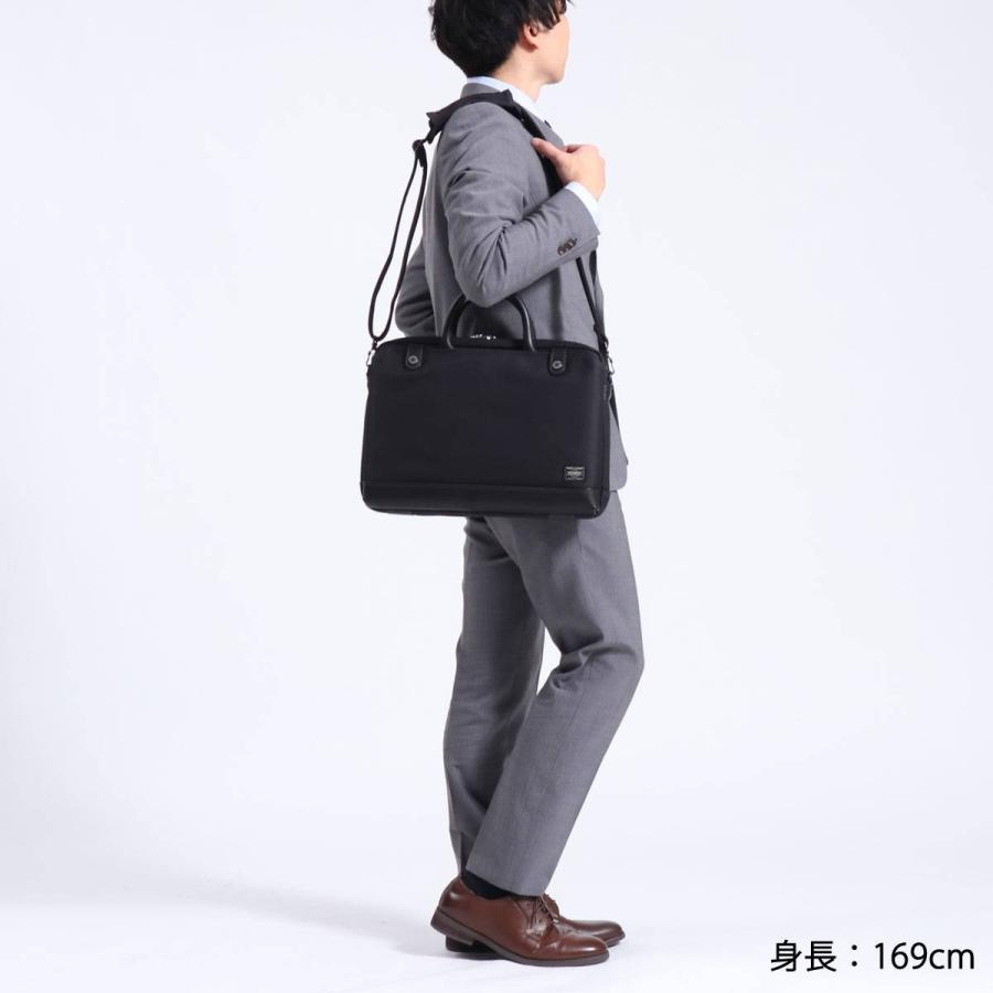 ポーター エルダー ブリーフケース 010-04427 ビジネスバッグ 吉田カバン PORTER ELDER BRIEFCASE 薄マチ メンズ 2WAY 通勤 A4 ショルダー 日本製｜galleria-onlineshop｜05