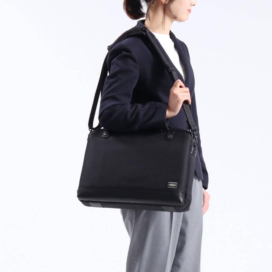 ポーター エルダー ブリーフケース 010-04427 ビジネスバッグ 吉田カバン PORTER ELDER BRIEFCASE 薄マチ メンズ 2WAY 通勤 A4 ショルダー 日本製｜galleria-onlineshop｜06