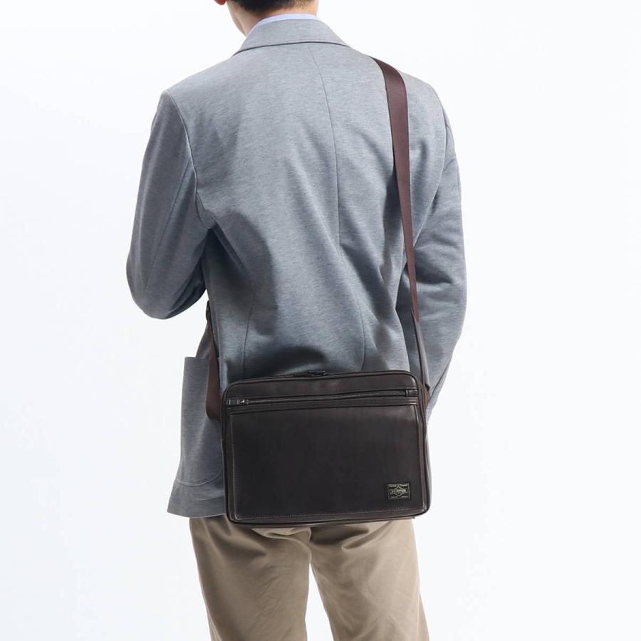 ポーター アメイズ ショルダーバッグ 022-03790 吉田カバン PORTER AMAZE SHOULDER BAG(L) メンズ A5 革 本革 小さい 斜めがけ 軽い 黒 日本製｜galleria-onlineshop｜06