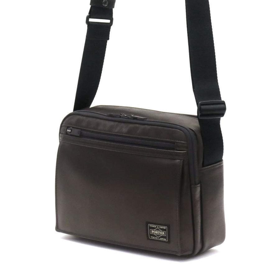 ポーター アメイズ ショルダーバッグ 022-03791 吉田カバン PORTER AMAZE SHOULDER BAG(S) メンズ 斜めがけ 革 本革 軽い 黒 日本製 コンパクト｜galleria-onlineshop｜08