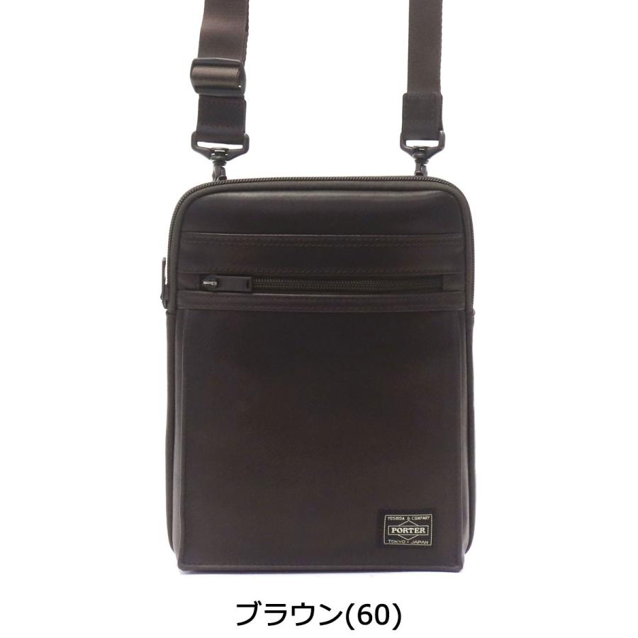 ポーター アメイズ ショルダーバッグ 022-03794 吉田カバン PORTER AMAZE SHOULDER BAG メンズ 斜めがけ 本革 縦型 小さい 斜めがけ 軽い 黒 日本製｜galleria-onlineshop｜05