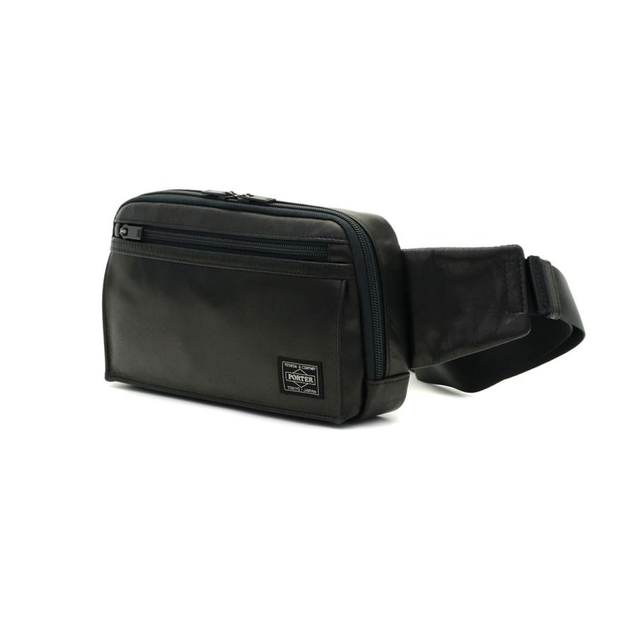 美品 PORTER AMAZE ポーター 黒 本革 ボディバッグ ウエストバッグ AMAZE（PORTER） ポーター アメイズ ウエストバッグ 022-03796 ボディ