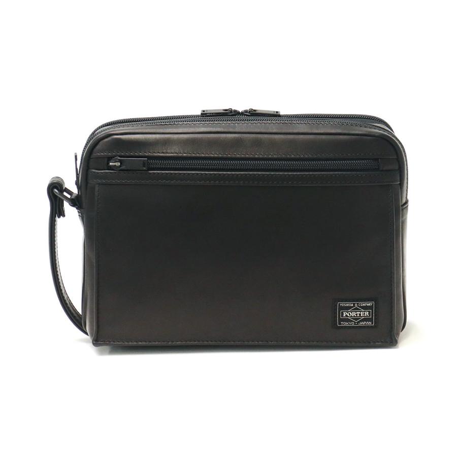 ポーター アメイズ ポーチ 022-03797 クラッチバッグ 吉田カバン PORTER AMAZE POUCH セカンドバッグ 本革 小さめ A5 2層 ダブルファスナー メンズ 日本製｜galleria-onlineshop｜06