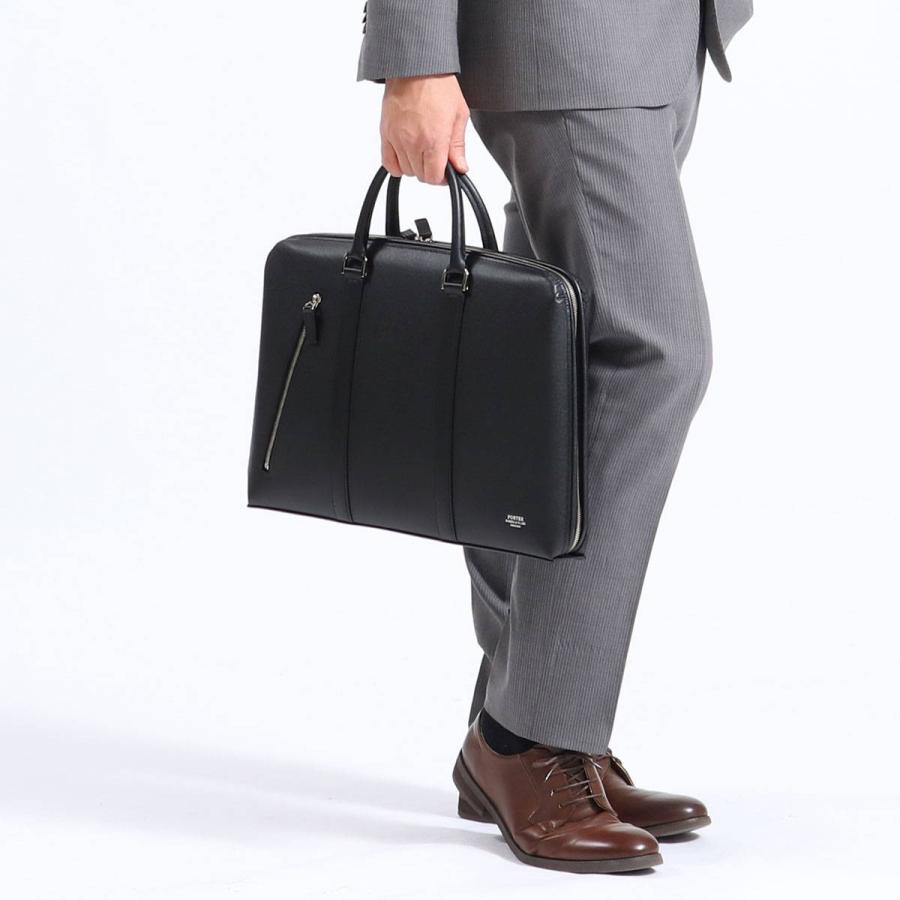 ポーター アベニュー ブリーフケース(L) 024-04330 ビジネスバッグ 吉田カバン PORTER AVENUE BRIEFCASE(L) A4 B4 本革 革 薄マチ 日本製 ビジネス 通勤 メンズ｜galleria-onlineshop｜04