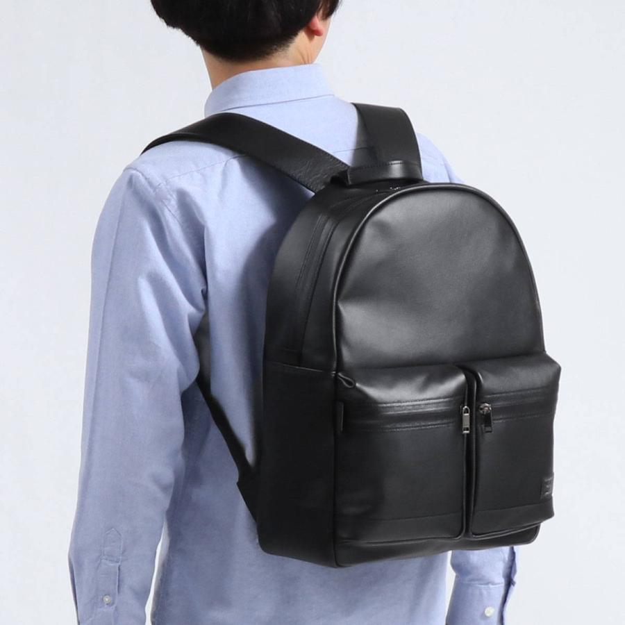 ポーター ガード デイパック 033-05059 リュック 吉田カバン PORTER GUARD DAYPACK メンズ おしゃれ 通学 シンプル 黒 本革 革 出張 A4 17L｜galleria-onlineshop｜04