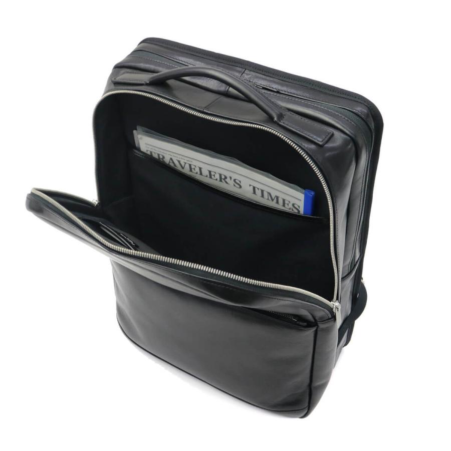 ポーター クラーク デイパック 034-03197 リュック 吉田カバン PORTER CLERK DAYPACK メンズ おしゃれ 黒 日本製 ビジネス 革 本革 A4 B4の画像