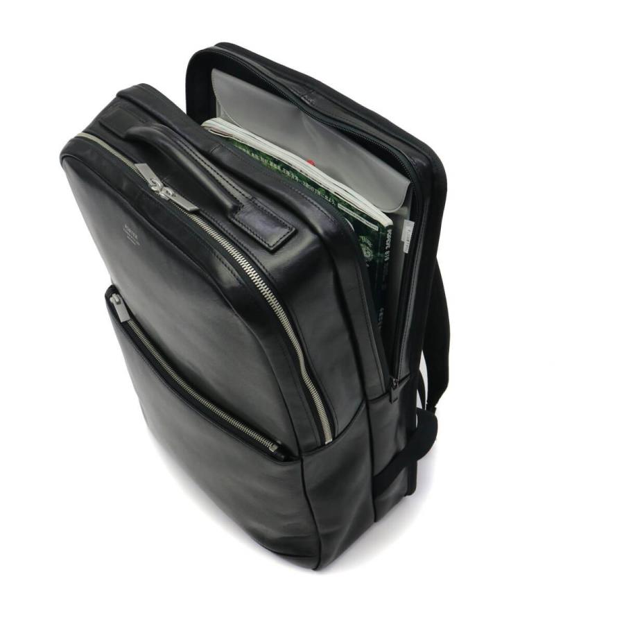 ポーター クラーク デイパック 034-03197 リュック 吉田カバン PORTER CLERK DAYPACK メンズ おしゃれ 黒 日本製 ビジネス 革 本革 A4 B4の画像