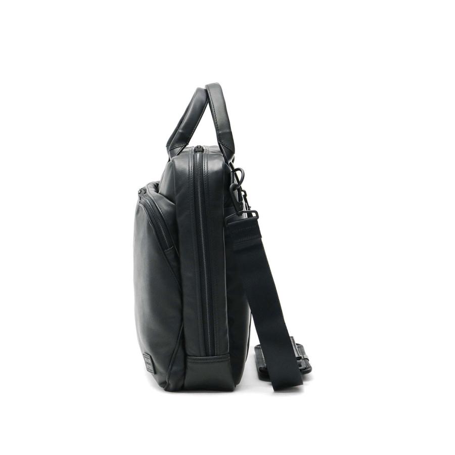 ポーター タイム ブラック 2WAYブリーフケース(L) 146-05137 ブリーフケース 吉田カバン PORTER TIME BLACK バッグ B4 レザー 本革 日本製 通勤 出張 メンズの画像