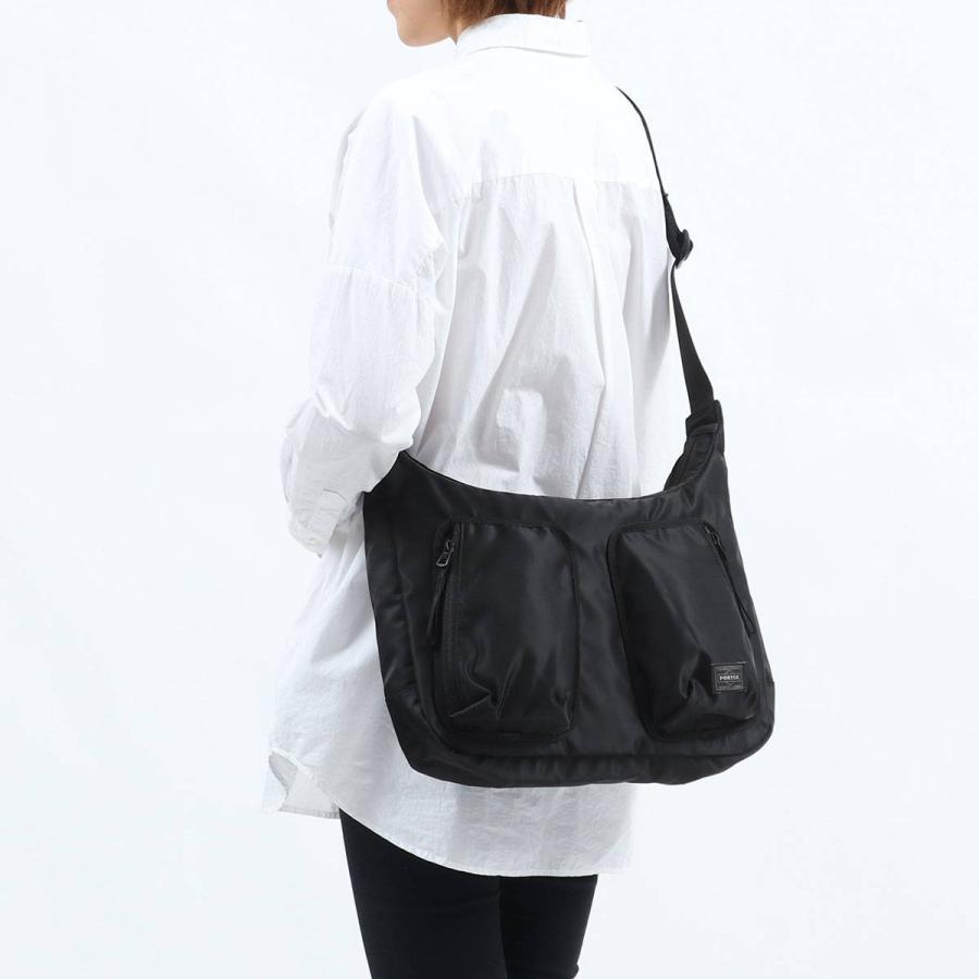 ポーター コンパート ショルダーバッグ 538-16163 吉田カバン PORTER COMPART SHOULDER BAG メンズ レディース A4 斜めがけ ナイロン 日本製 ファスナー 軽量 黒｜galleria-onlineshop｜10