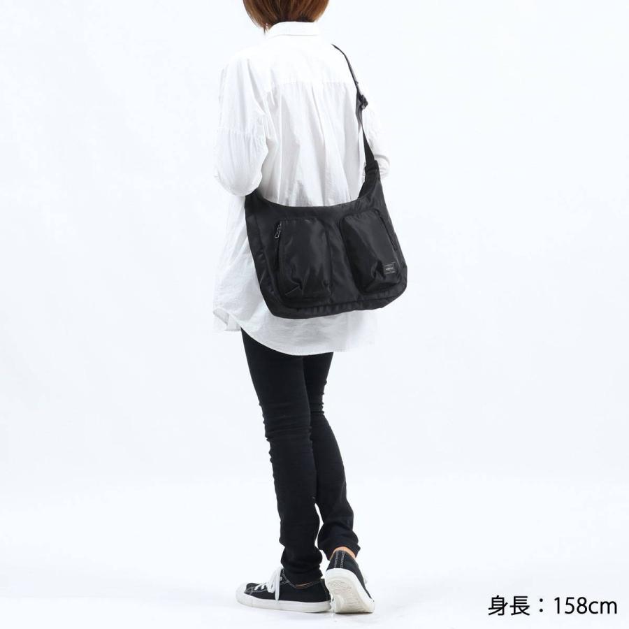 ポーター コンパート ショルダーバッグ 538-16163 吉田カバン PORTER COMPART SHOULDER BAG メンズ レディース A4 斜めがけ ナイロン 日本製 ファスナー 軽量 黒の画像