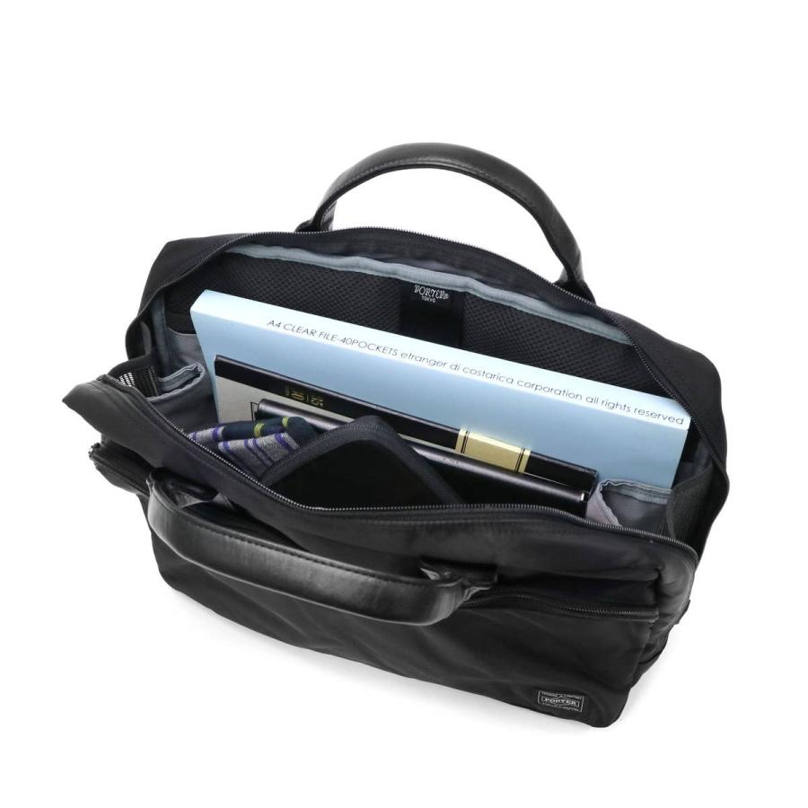 ポーター タイム 2WAYブリーフケース(S) 655-06168 ビジネスバッグ 吉田カバン PORTER TIME 2WAY  BRIEFCASE(S) 薄マチ メンズ 通勤 A4 PC収納 軽量 1層 日本製