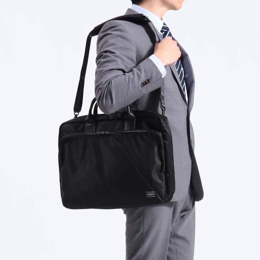 ポーター タイム 2WAYブリーフケース(L) 655-08298 ビジネスバッグ 吉田カバン PORTER TIME 2WAY BRIEFCASE(L) ショルダー A4 通勤 出張 撥水 軽量 メンズ｜galleria-onlineshop｜06