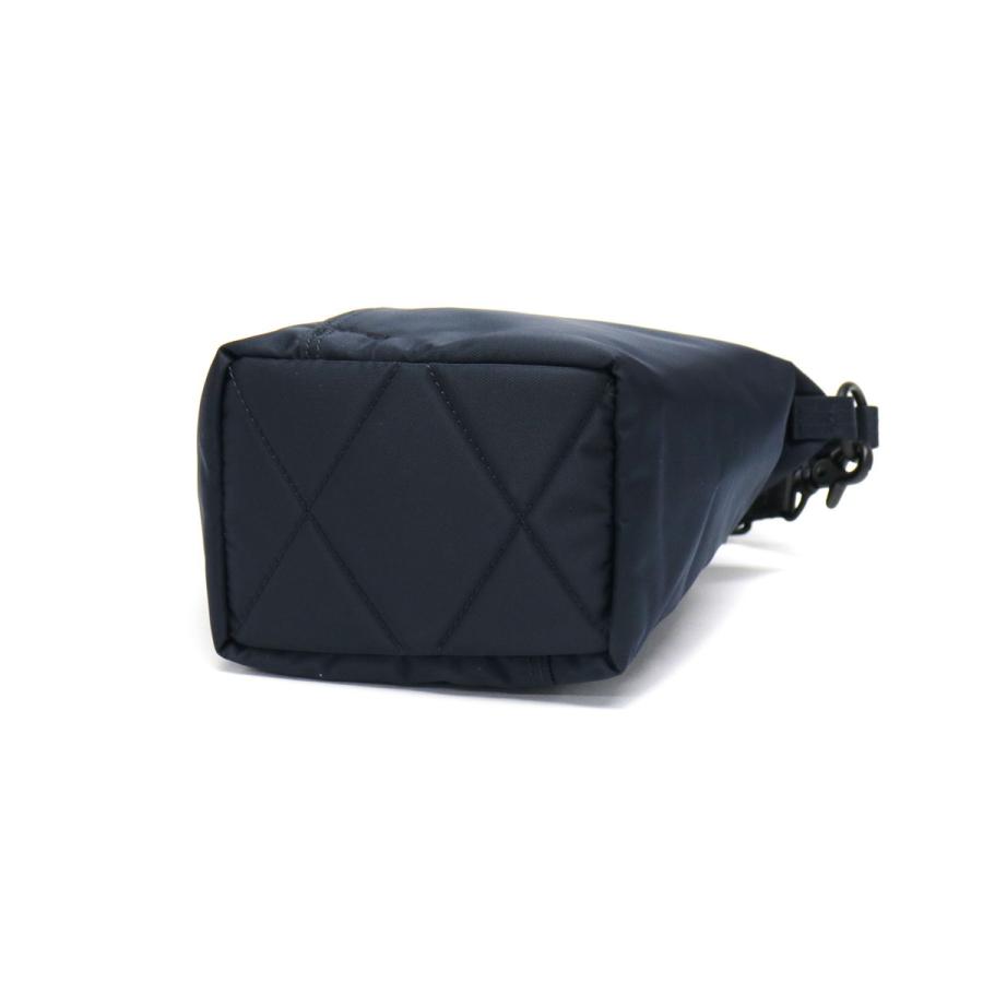 Porter 2-Way Shoulder Bag - Dark Navy, Nylon & PVC, Adjustable Strap (Approx. 12.5x16x9.5 Cm)