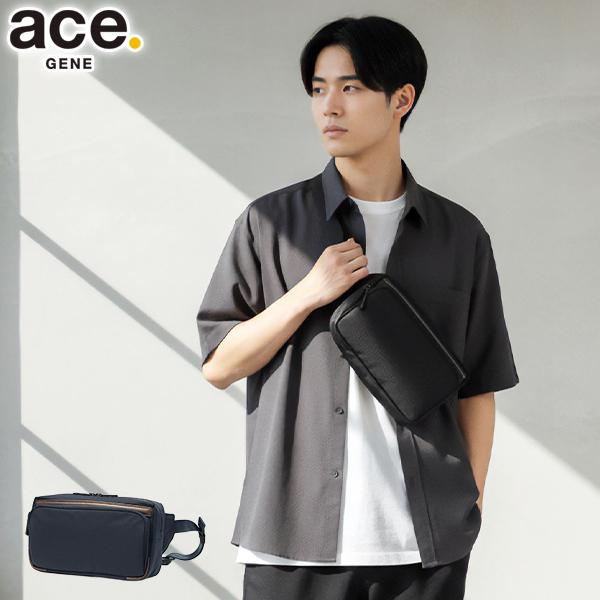【商品レビューで＋5％】エースジーン ウエストバッグ メンズ アウトドア ace.GENE スポーツ ボディバッグ ブランド 斜めがけ 軽量 フレックスライト フィット 54564 ace. GENE LABEL 最大51%☆1/11限定 エースジーン ウエストバッグ