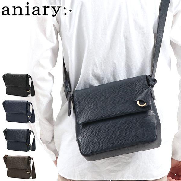 正規取扱店 アニアリ ショルダーバッグ Aniary Wave Leather ウェーブレザー 小さめ 斜めがけ 本革 革 バッグ メンズ レディース 16 新作 21 低廉