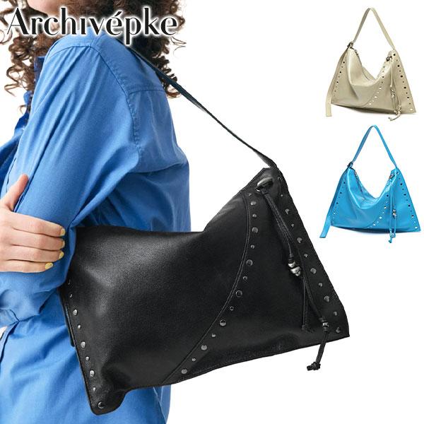 最大51%★6/14限定 アーカイブエプク トートバッグ レディース ファスナー付き Archivepke レザー 革 横型 B5 Freckle fold bag OVBAX25027 | Archivepke