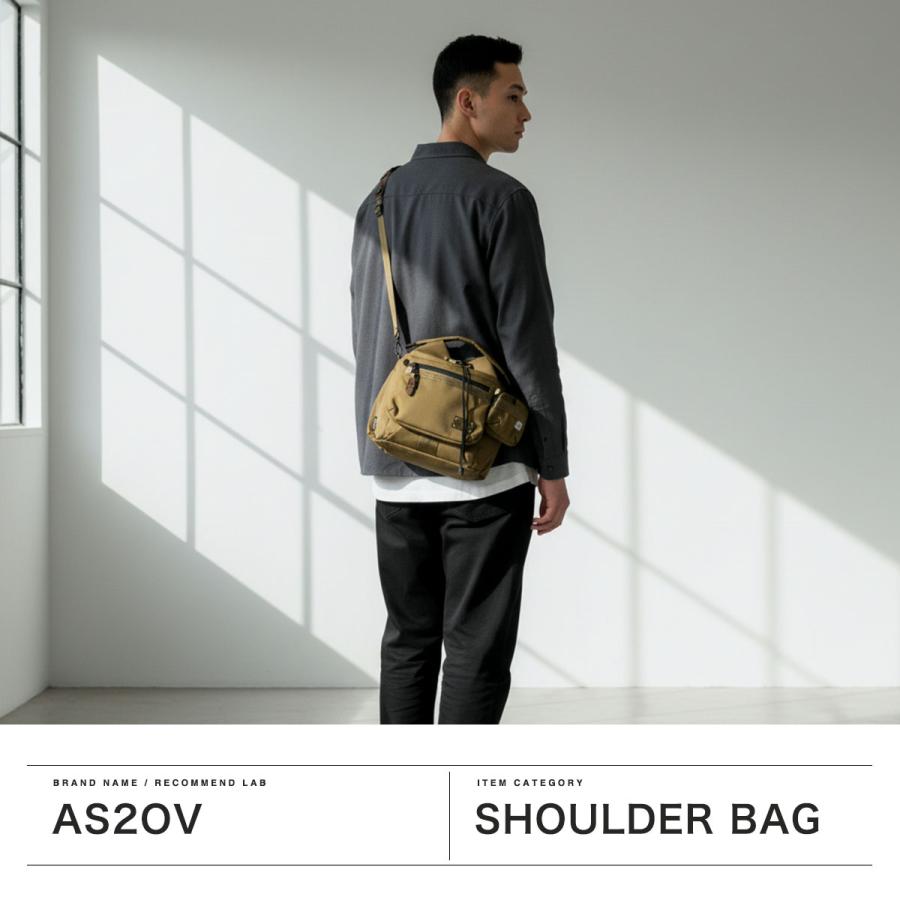 最大37%★11/19限定 正規品1年保証 アッソブ ショルダーバッグ メンズ 軽量 AS2OV 斜めがけ 巾着 A5 2WAY CORDURA DOBBY 305D DRAWSTRING SHOULDER 061423 | AS2OV | 03