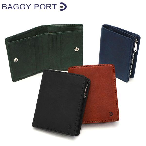 最大51%★5/28迄 バギーポート 財布 二つ折り メンズ 本革 ブランド BAGGY PORT 二つ折り財布 ミニ財布 小さめ 小銭入れ カード 牛革 黒 テキサス ZYS-1504