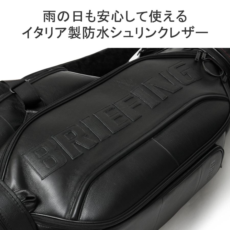 最大31%★4/28限定 日本正規品 ブリーフィング ゴルフ キャディバッグ BRIEFING GOLF LEATHER SERIES CR-11 9.5型 ショルダー 革 防水 BRG221D07｜galleria-onlineshop｜06