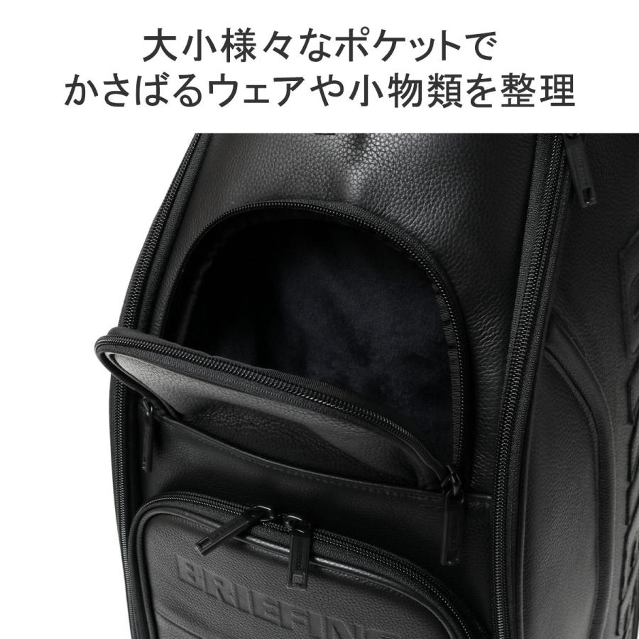 最大31%★4/28限定 日本正規品 ブリーフィング ゴルフ キャディバッグ BRIEFING GOLF LEATHER SERIES CR-11 9.5型 ショルダー 革 防水 BRG221D07｜galleria-onlineshop｜08