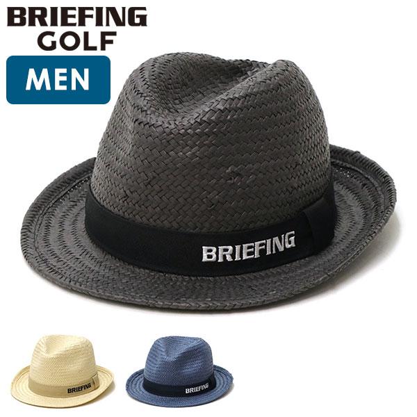 BRIEFING ゴルフ ストローハット 中折れ帽 ブラック　ブリーフィング BRIEFING GOLF（ブリーフィングゴルフ） 日本正規品 ブリーフィング